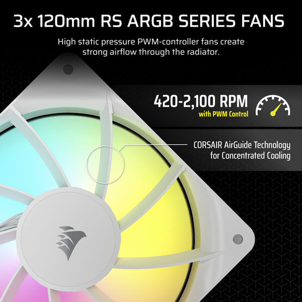 Corsair Nautilus 360mm RS ARGB White CPU Liquid Cooler